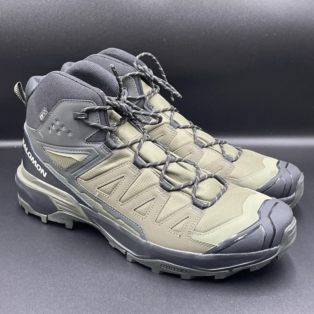 Salomon X Ultra 360 MID‎ CSWP Outdoor Waterproof Boots Olive Night Men's Size 14